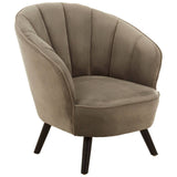 Luxe Grey Velvet Accent Chair