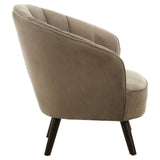 Luxe Grey Velvet Accent Chair