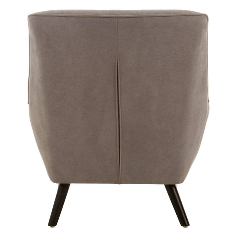 Modern Grey Curved Accent Chair