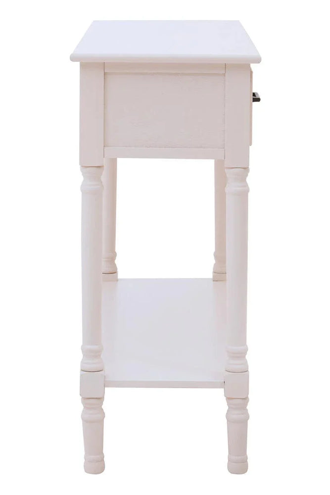 Elegant Carved White Console Table