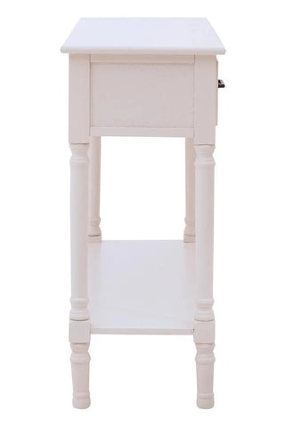 Elegant Carved White Console Table