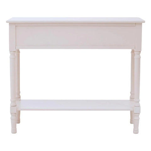 Elegant Carved White Console Table