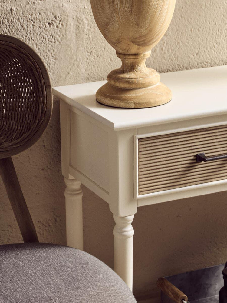 Elegant Carved White Console Table