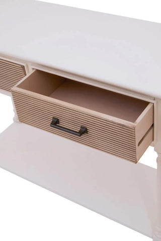 Elegant Carved White Console Table