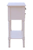 Pearl White Carved Wood Console