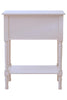 Pearl White Carved Wood Console