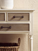 Pearl White Carved Wood Console