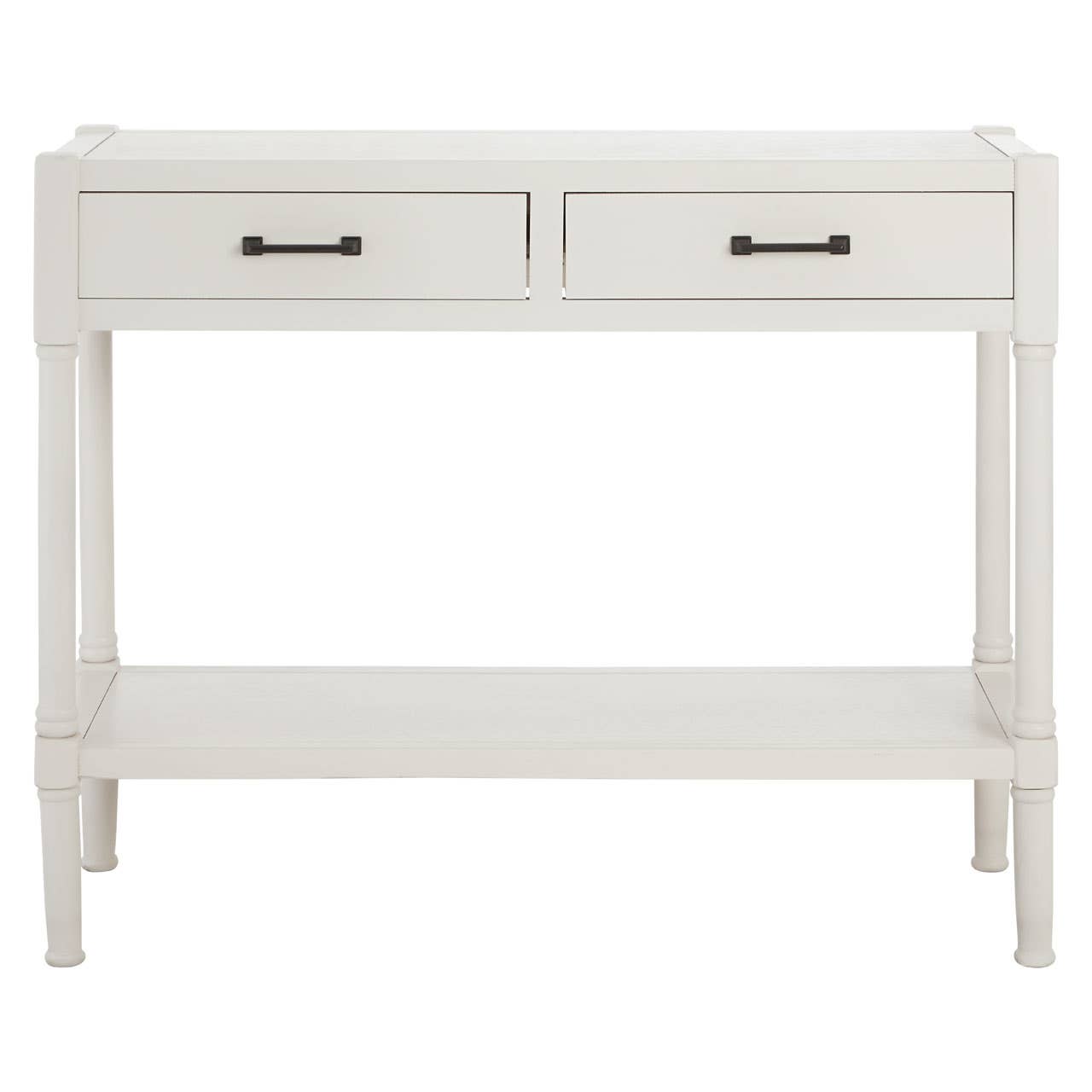 White Wood Carved Console