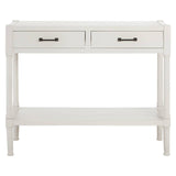 White Wood Carved Console