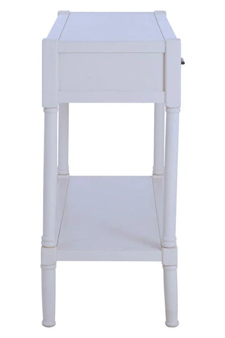 White Wood Carved Console