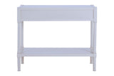 White Wood Carved Console