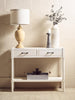 White Wood Carved Console