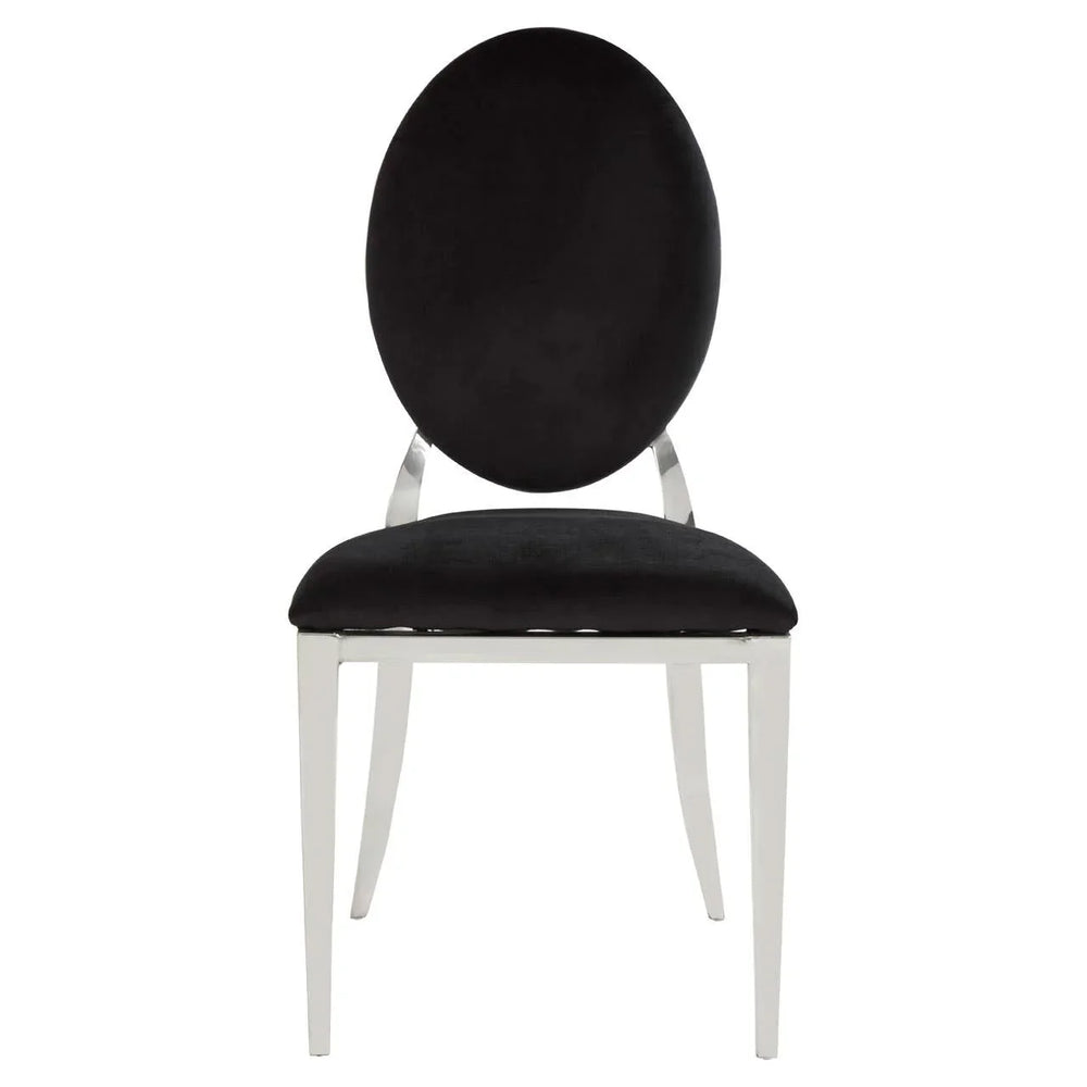 Sarita Stackable Silver Finish Dining Chair