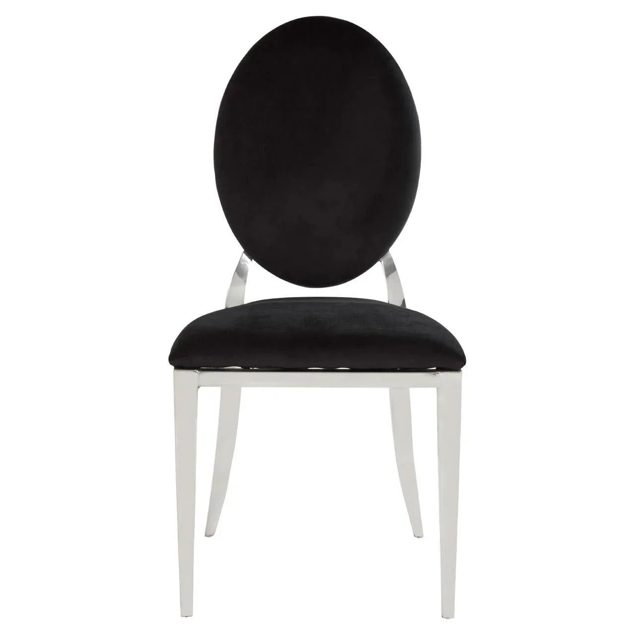Sarita Stackable Silver Finish Dining Chair