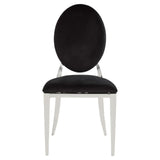 Sarita Stackable Silver Finish Dining Chair