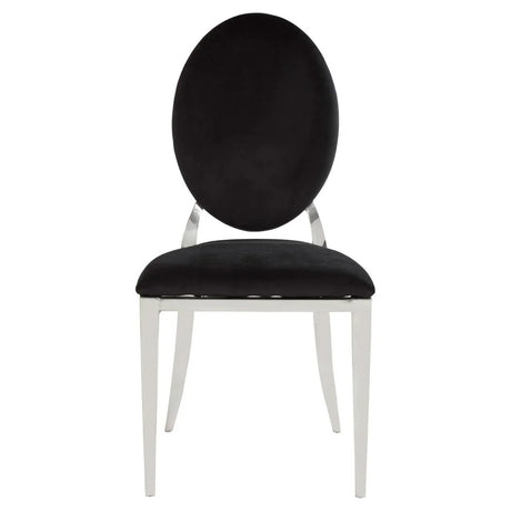 Sarita Stackable Silver Finish Dining Chair