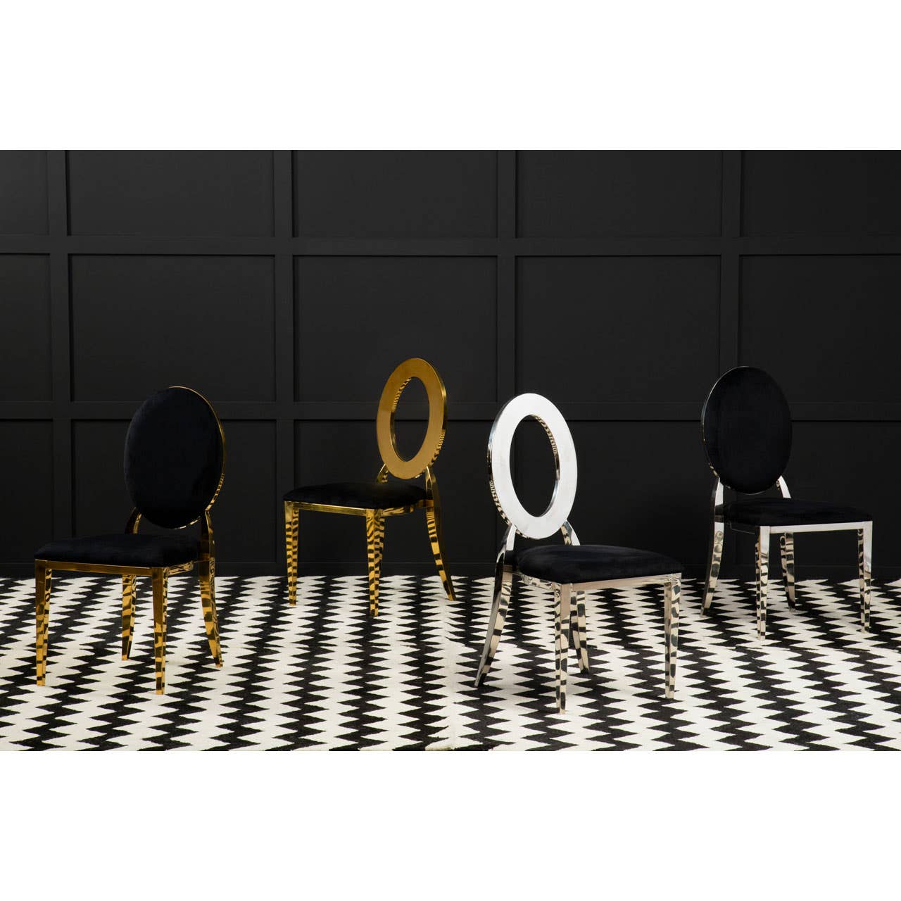 Luxe Gold Velvet Dining Chair