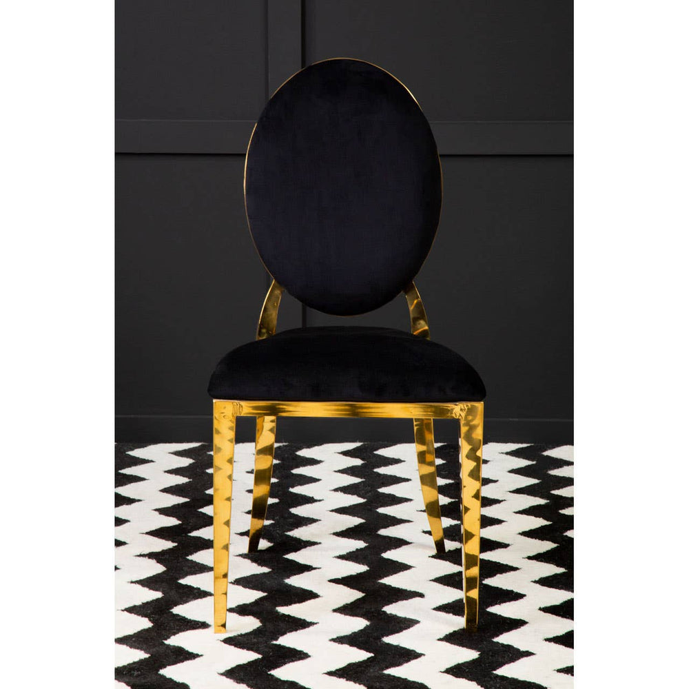 Luxe Gold Velvet Dining Chair