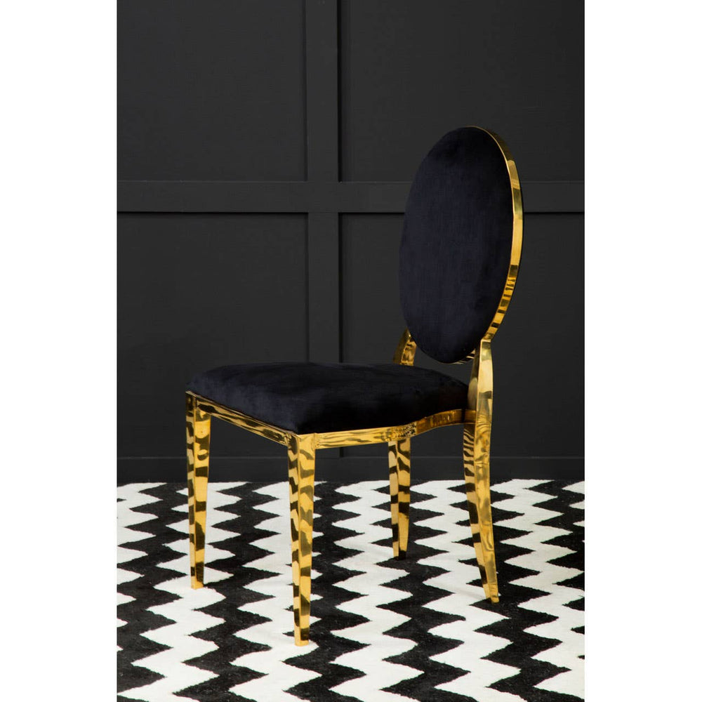 Luxe Gold Velvet Dining Chair