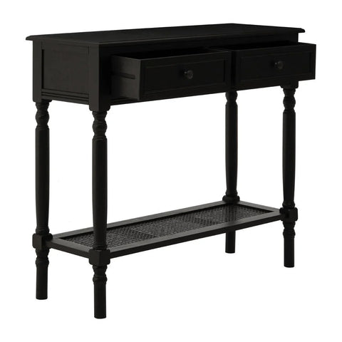 Chic Black Wooden Console Table