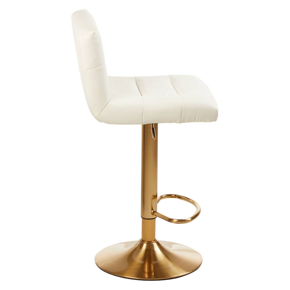 Luxe White Gold Bar Stool