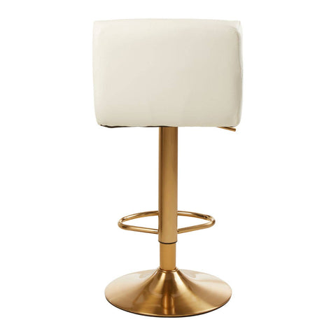 Luxe White Gold Bar Stool