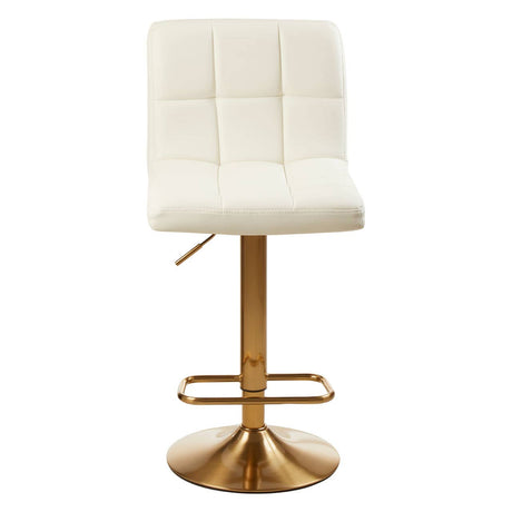 Luxe Grid Pattern Bar Stool