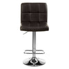 Chrome Quilted Adjustable Bar Stool