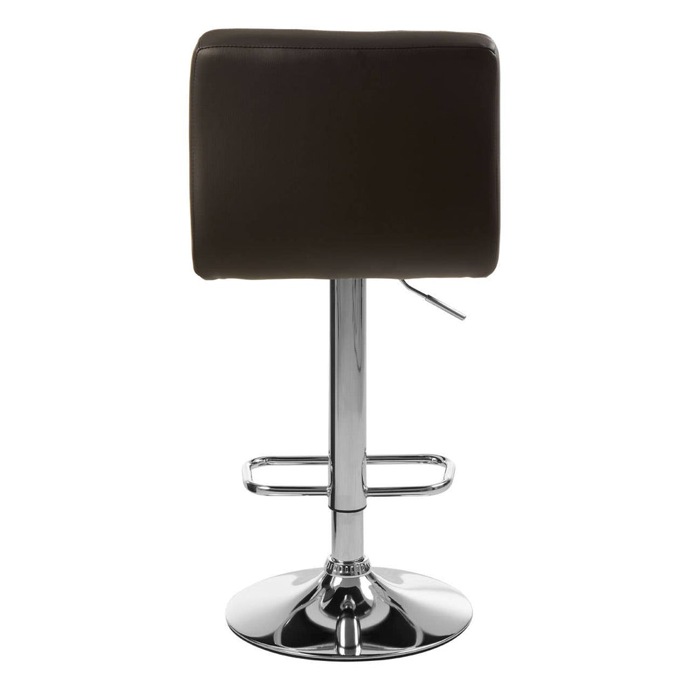 Chrome Quilted Adjustable Bar Stool