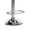 Chrome Quilted Adjustable Bar Stool