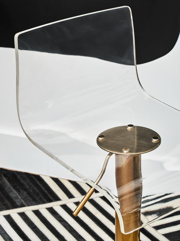 Luxe Acrylic Swivel Bar Stool