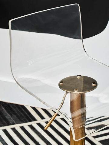 Luxe Acrylic Swivel Bar Stool
