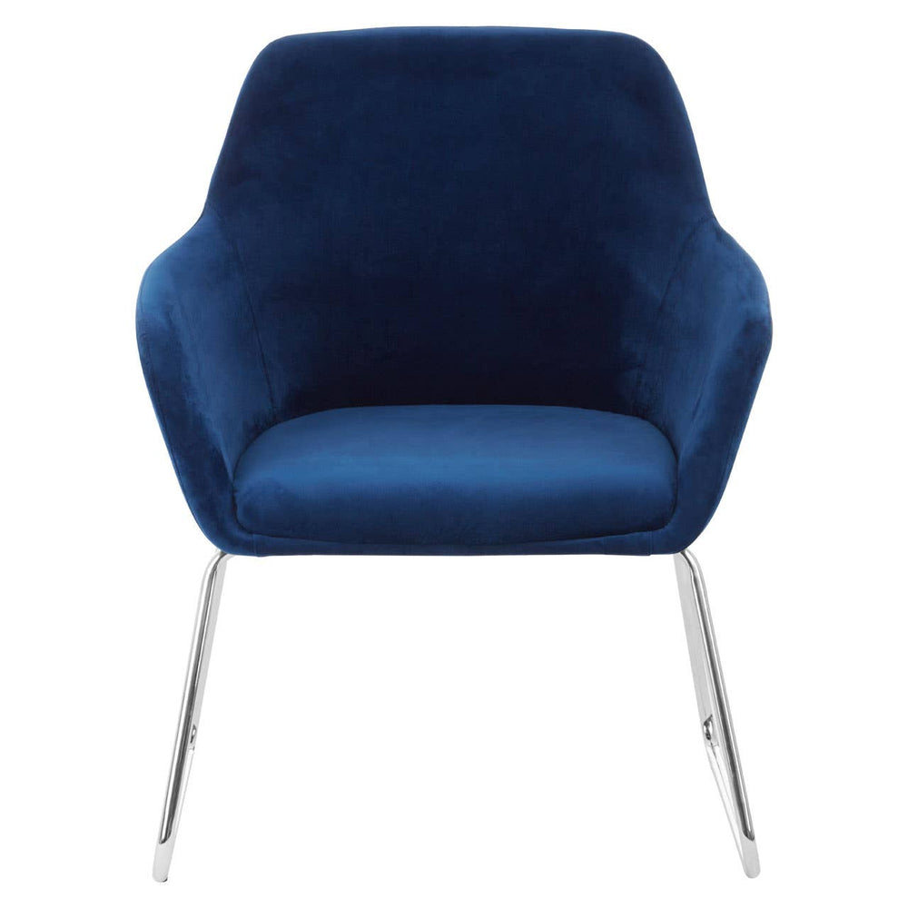 Luxe Chrome Sled Leg Chair