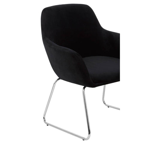 Sleek Chrome Sled Leg Chair