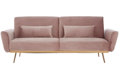 Luxe Pink Velvet Sofa