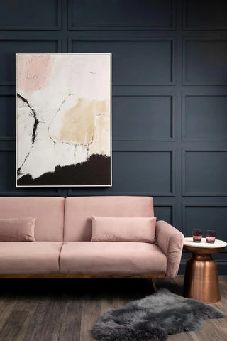 Luxe Pink Velvet Sofa