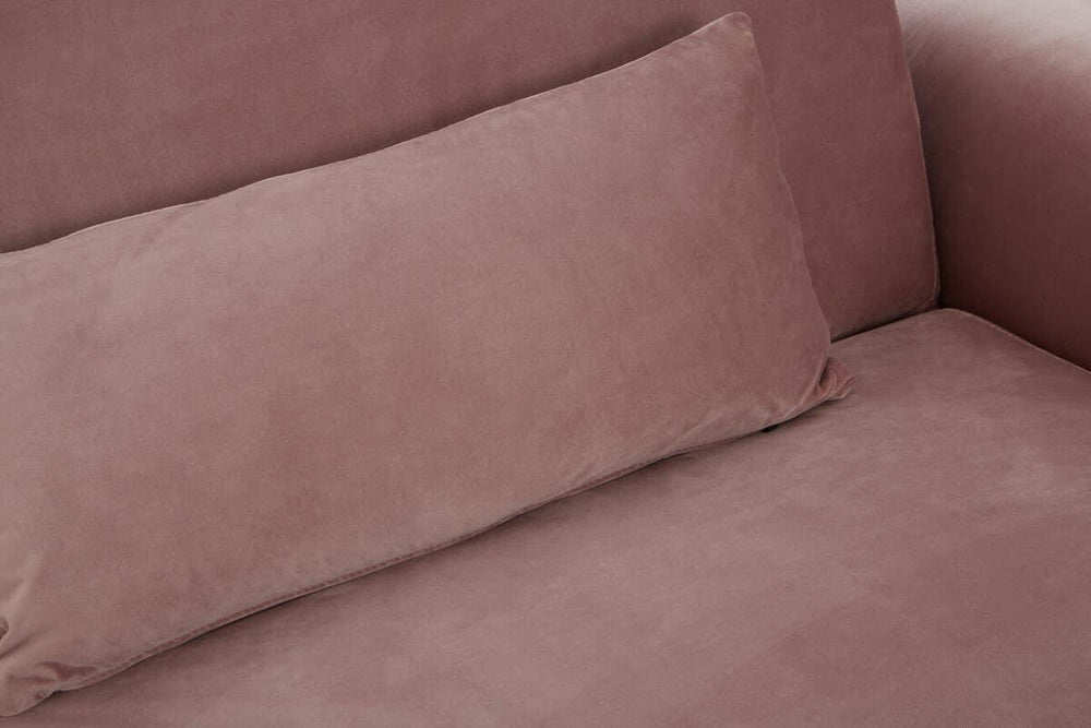 Luxe Pink Velvet Sofa