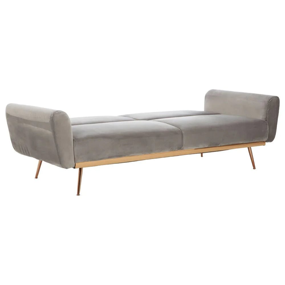 Luxe Grey Velvet Sofa