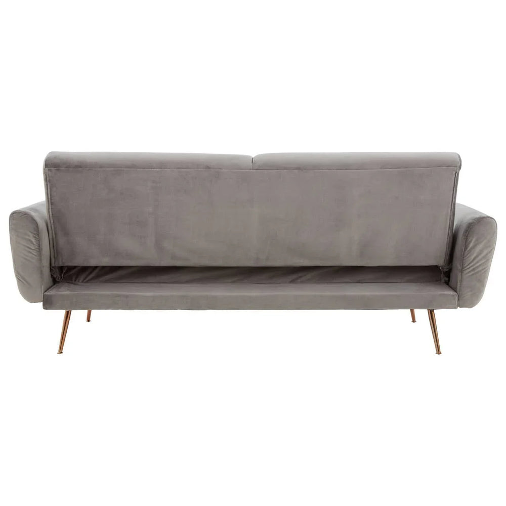 Luxe Grey Velvet Sofa
