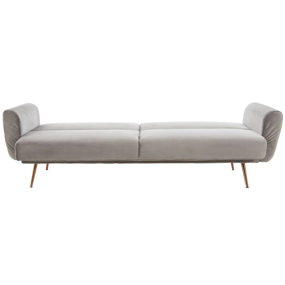 Luxe Grey Velvet Sofa