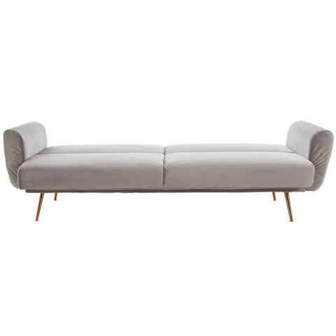 Luxe Grey Velvet Sofa