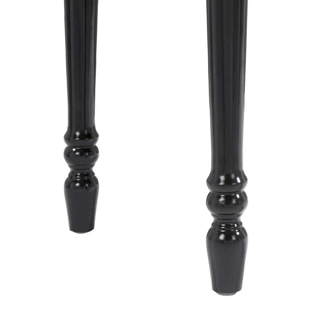 Glamour Mirrored Console Black Legs