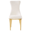 Luxe White Leather Dining Chair