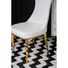 Luxe White Leather Dining Chair
