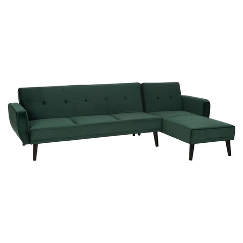Luxe Green Velvet Sofa Bed