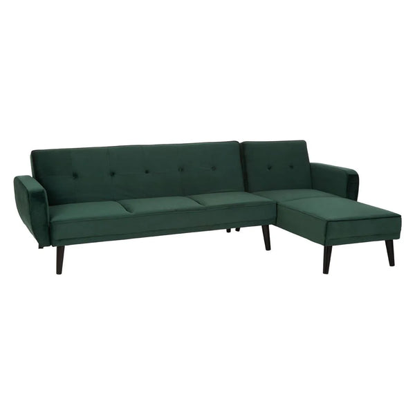 Luxe Green Velvet Sofa Bed