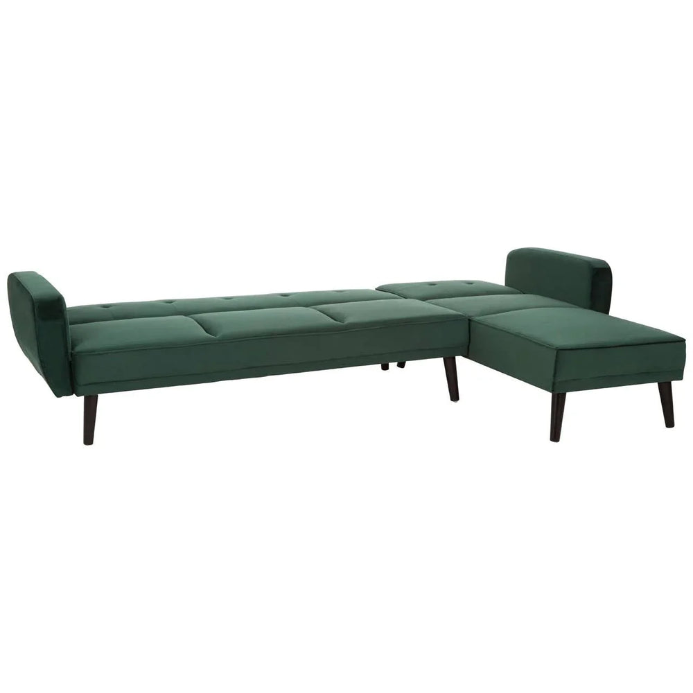 Luxe Green Velvet Sofa Bed