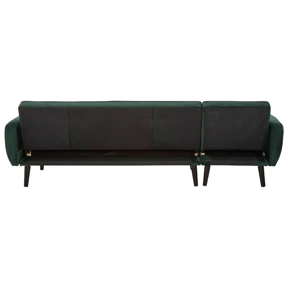 Luxe Green Velvet Sofa Bed