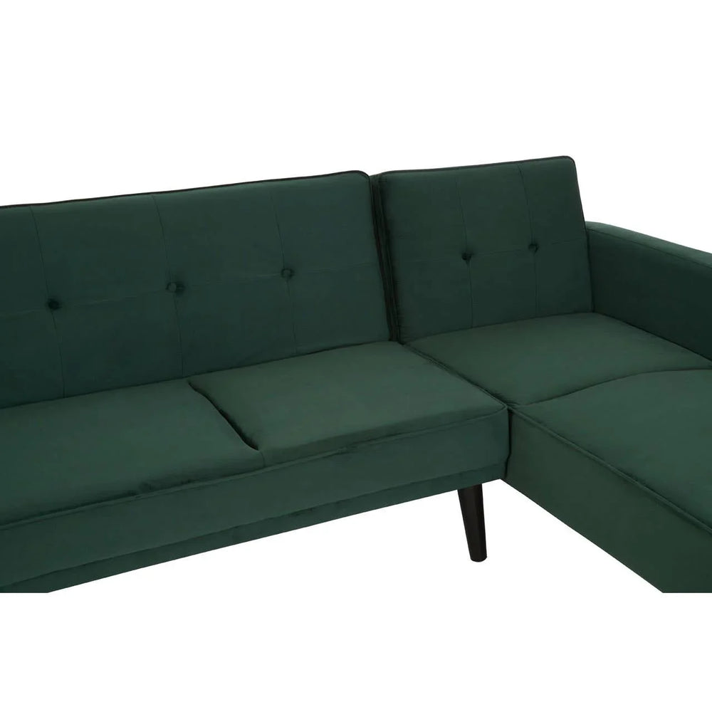 Luxe Green Velvet Sofa Bed