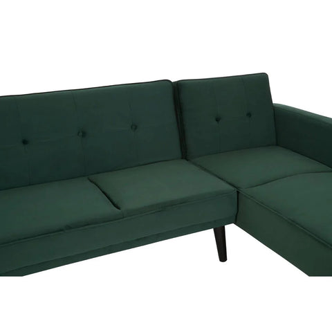 Luxe Green Velvet Sofa Bed